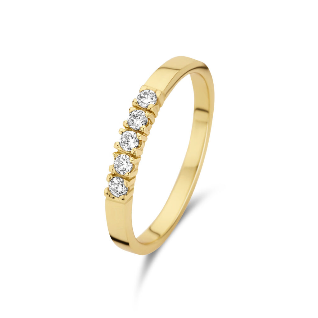 Mila 925 sterling silver gold colored ring 1 1