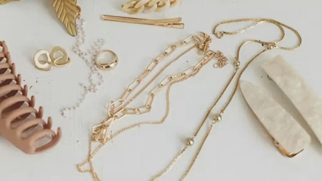 Modern gold plated jewellery